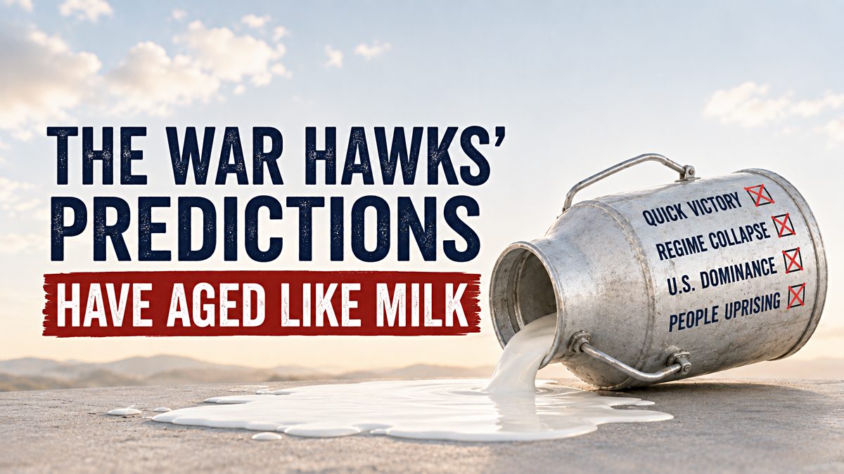 The War Hawks' Predictions Have Aged Like Milk